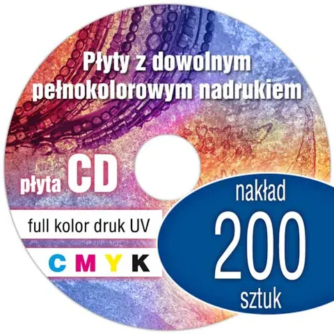 Płyty CD + nadruk UV - pakiet 200 szt.