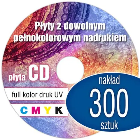 Płyty CD + nadruk UV - pakiet 300 szt.