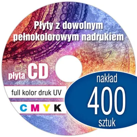 Płyty CD + nadruk UV - pakiet 400 szt.