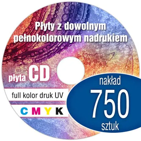 Płyty CD + nadruk UV - pakiet 750 szt.