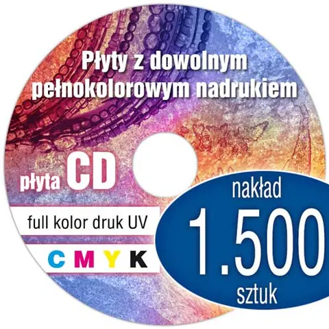 Płyty CD + nadruk UV - pakiet 1.500 szt.