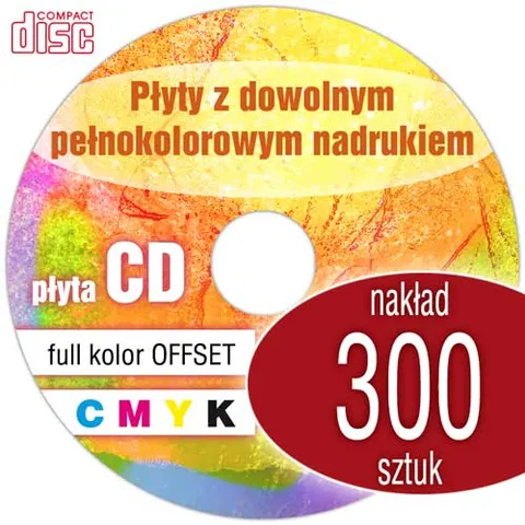 Płyty CD + nadruk offset - pakiet 300 szt.