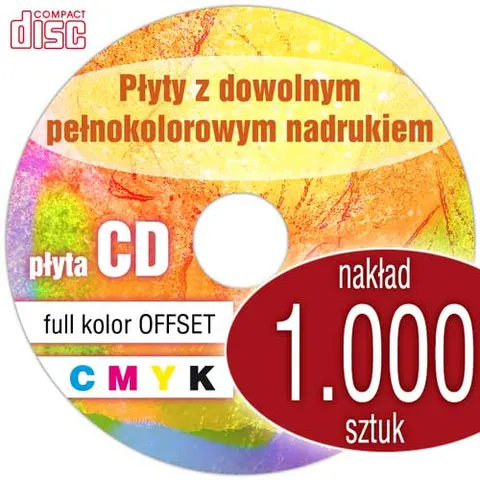 Płyty CD + nadruk offset - pakiet 1.000 szt.