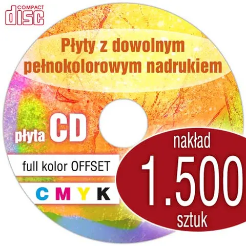 Płyty CD + nadruk offset - pakiet 1.500 szt.