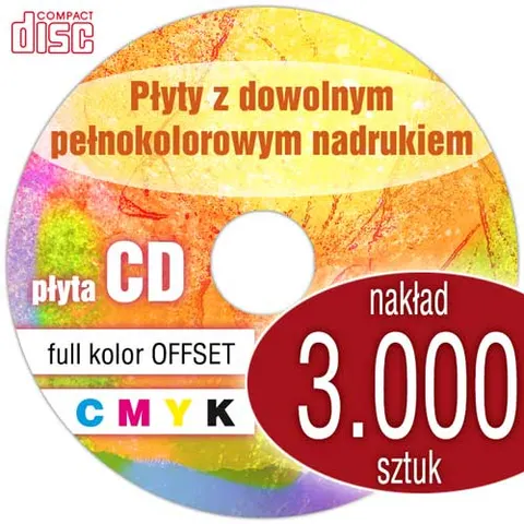 Płyty CD + nadruk offset - pakiet 3.000 szt.