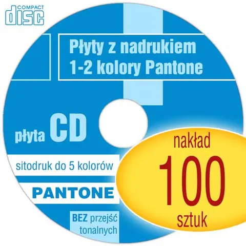 Płyty CD + sitodruk (1-2 kol. Pantone) - pakiet 100 szt.