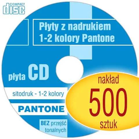 Płyty CD + sitodruk (1-2 kol. Pantone) - pakiet 500 szt.