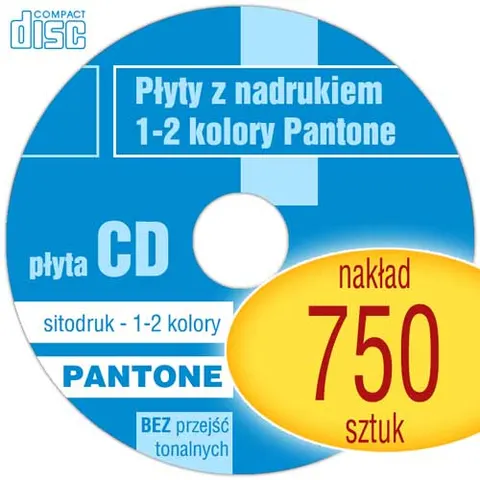 Płyty CD + sitodruk (1-2 kol. Pantone) - pakiet 750 szt.