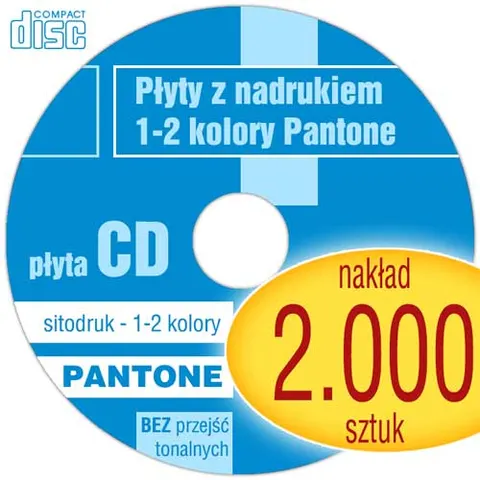 Płyty CD + sitodruk (1-2 kol. Pantone) - pakiet 2.000 szt.
