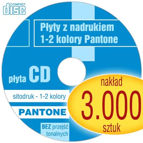 Płyty CD + sitodruk (1-2 kol. Pantone) - pakiet 3.000 szt.