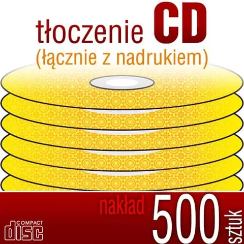 Tłoczenie CD + nadruk - pakiet 500 szt.