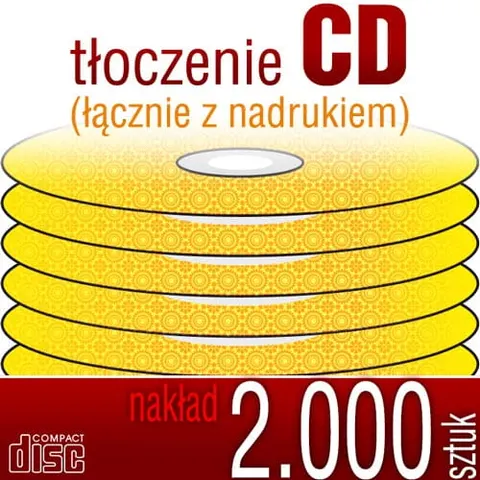 Tłoczenie CD + nadruk - pakiet 2.000 szt.