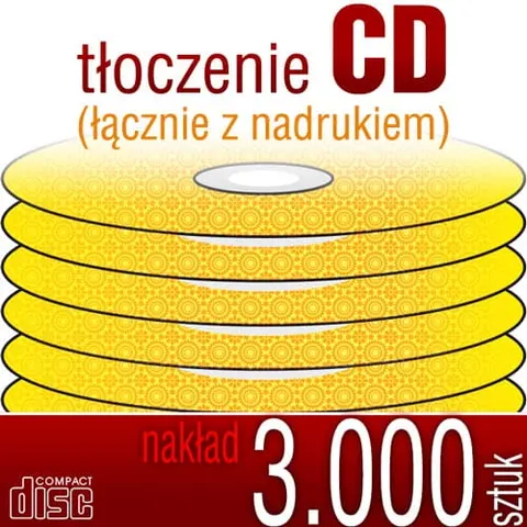 Tłoczenie CD + nadruk - pakiet 3.000 szt.