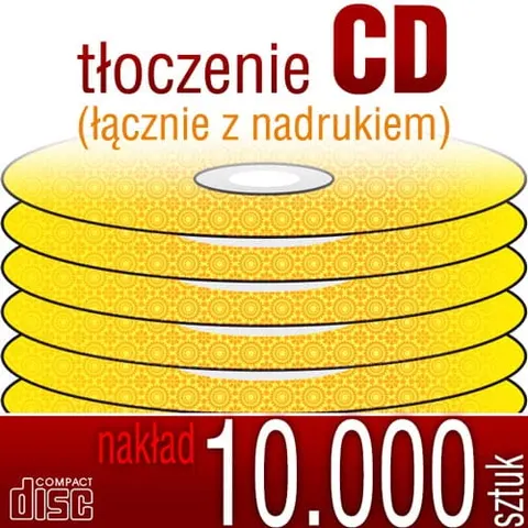 Tłoczenie CD + nadruk - pakiet 10.000 szt.