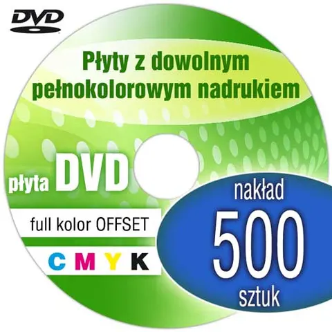 Płyty DVD + nadruk offset - pakiet 500 szt.
