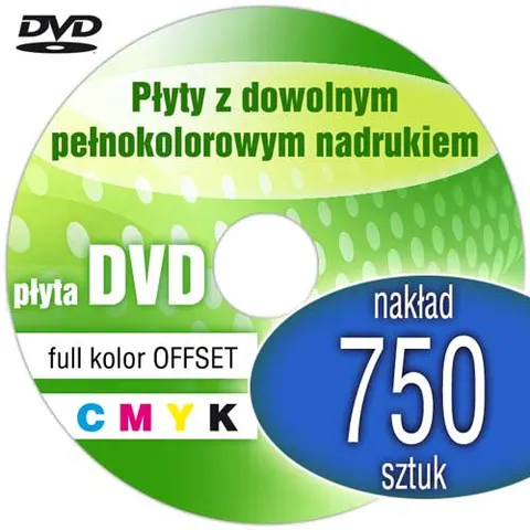 Płyty DVD + nadruk offset - pakiet 750 szt.