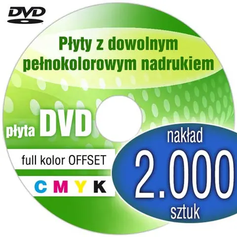 Płyty DVD + nadruk offset - pakiet 2.000 szt.