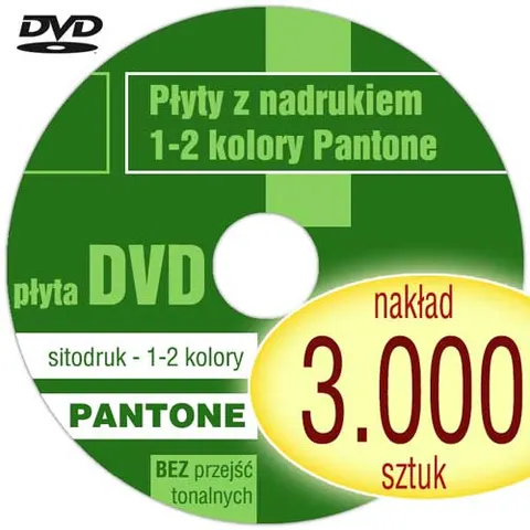 Płyty DVD + sitodruk (1-2 kol. Pantone) - pakiet 3.000 szt.