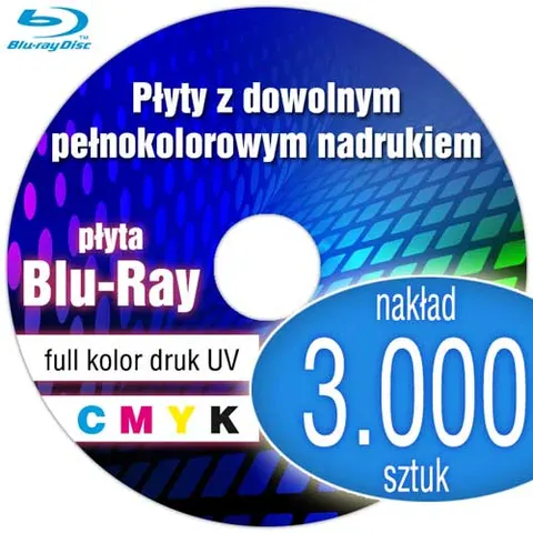 Płyty Blu-Ray + nadruk UV - pakiet 3.000 szt.