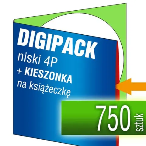 Digipack 4P (z KIESZONKĄ) - pakiet 750 szt.