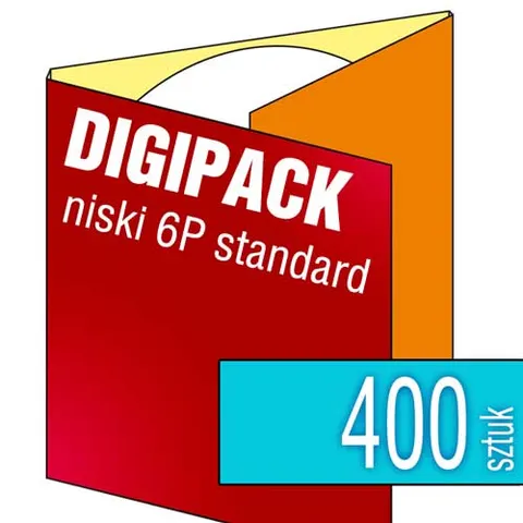 Digipack 6P (2 łamy) - pakiet 400 szt.