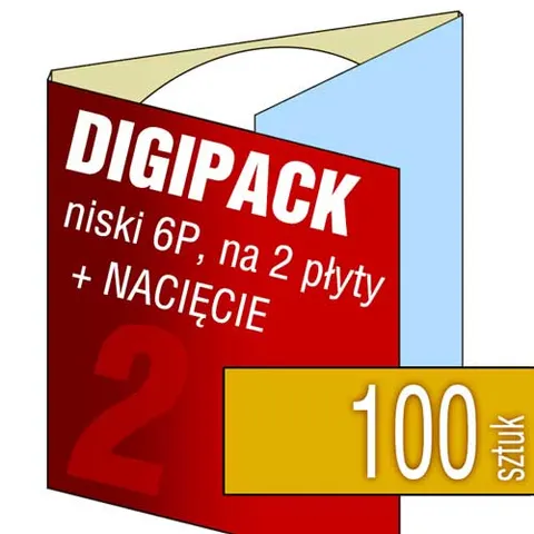 Digipack 6P (na 2 płyty, z NACIĘCIEM) - pakiet 100 szt.