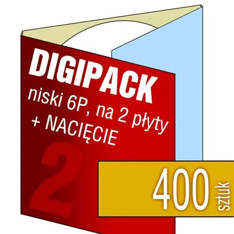 Digipack 6P (na 2 płyty, z NACIĘCIEM) - pakiet 400 szt.