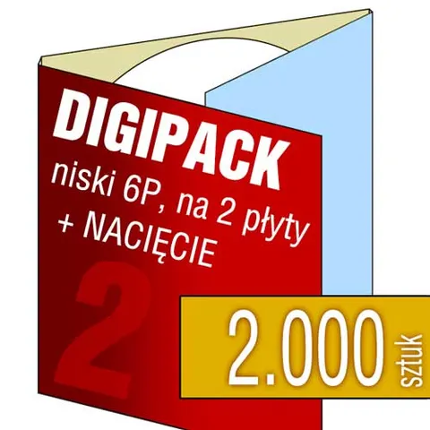 Digipack 6P (na 2 płyty, z NACIĘCIEM) - pakiet 2.000 szt.