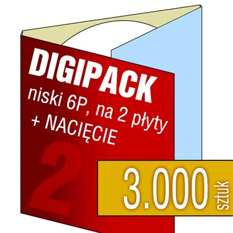 Digipack 6P (na 2 płyty, z NACIĘCIEM) - pakiet 3.000 szt.