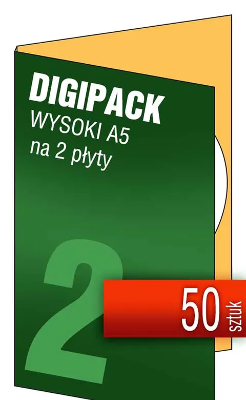 Digipack wysoki A5 (na 2 płyty) - pakiet 50 szt.