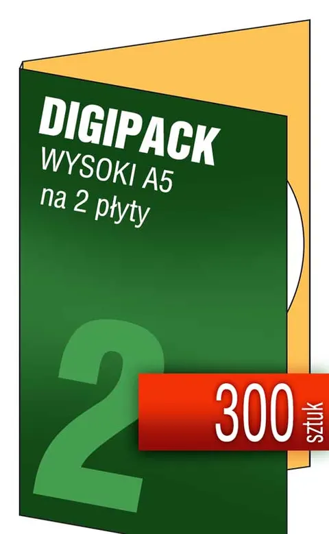 Digipack wysoki A5 (na 2 płyty) - pakiet 300 szt.