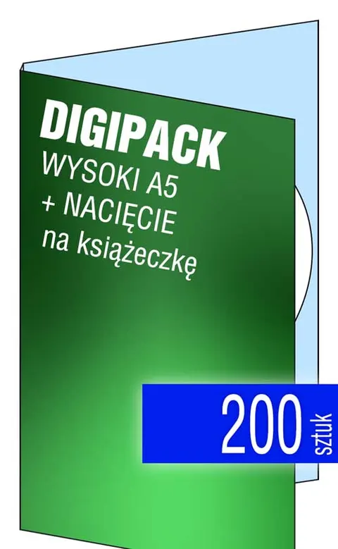 Digipack wysoki A5 (z NACIĘCIEM) - pakiet 200 szt.