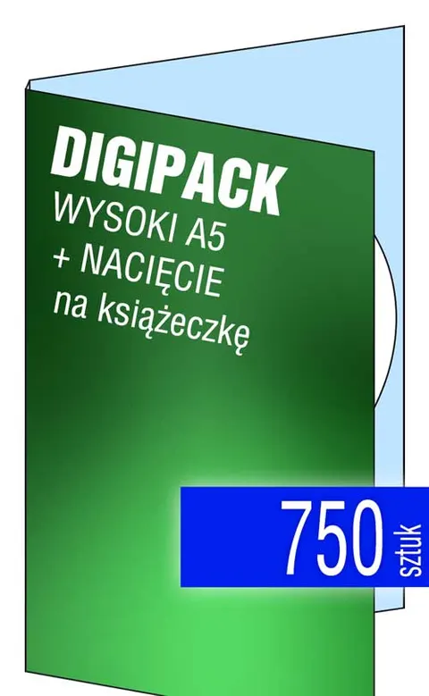 Digipack wysoki A5 (z NACIĘCIEM) - pakiet 750 szt.