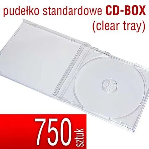 Pudełko CD-BOX (clear tray) - pakiet 750 szt.