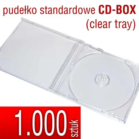 Pudełko CD-BOX (clear tray) - pakiet 1.000 szt.