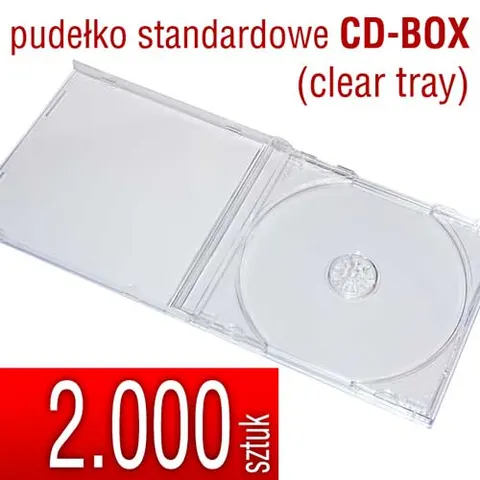 Pudełko CD-BOX (clear tray) - pakiet 2.000 szt.