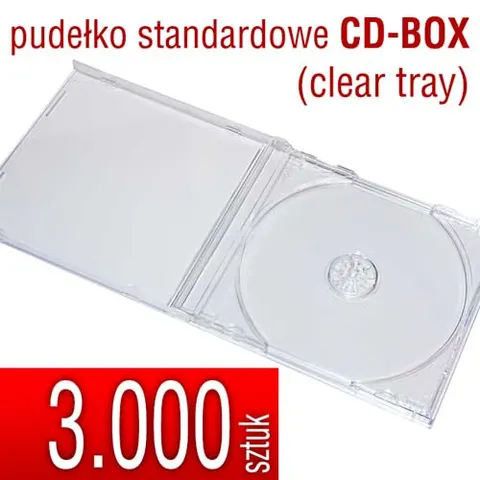Pudełko CD-BOX (clear tray) - pakiet 3.000 szt.