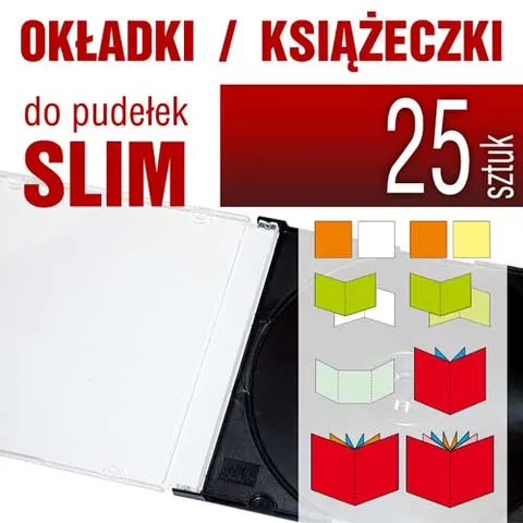 Druk okładek, książeczek do pudełka SLIM - pakiet 25 szt.