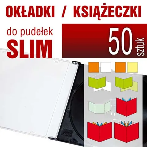 Druk okładek, książeczek do pudełka SLIM - pakiet 50 szt.