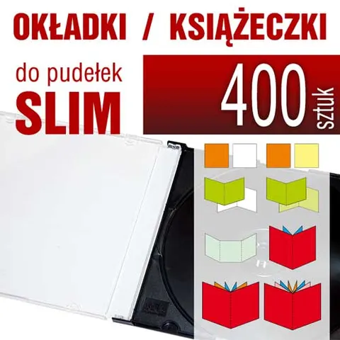 Druk okładek, książeczek do pudełka SLIM - pakiet 400 szt.
