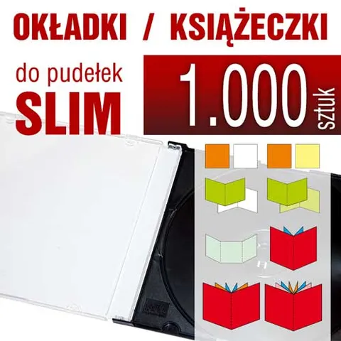 Druk okładek, książeczek do pudełka SLIM - pakiet 1.000 szt.