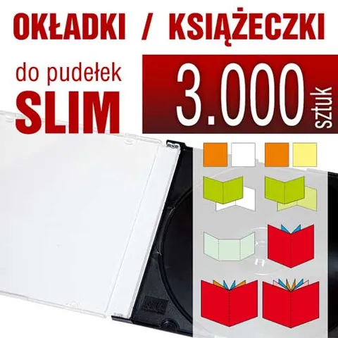 Druk okładek, książeczek do pudełka SLIM - pakiet 3.000 szt.