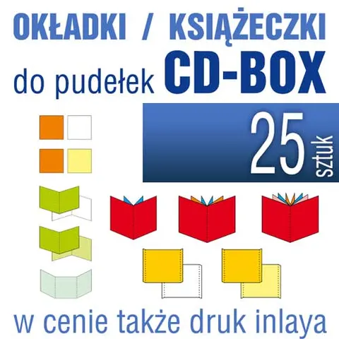 Druk okładek, książeczek do pudełka CD-BOX - pakiet 25 szt.