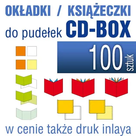 Druk okładek, książeczek do pudełka CD-BOX - pakiet 100 szt.