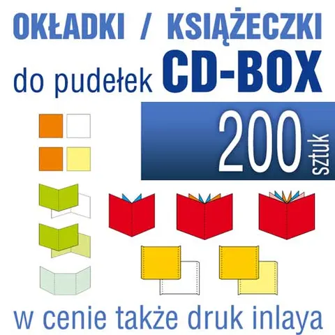 Druk okładek, książeczek do pudełka CD-BOX - pakiet 200 szt.