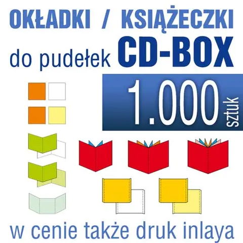 Druk okładek, książeczek do pudełka CD-BOX - pakiet 1.000 szt.