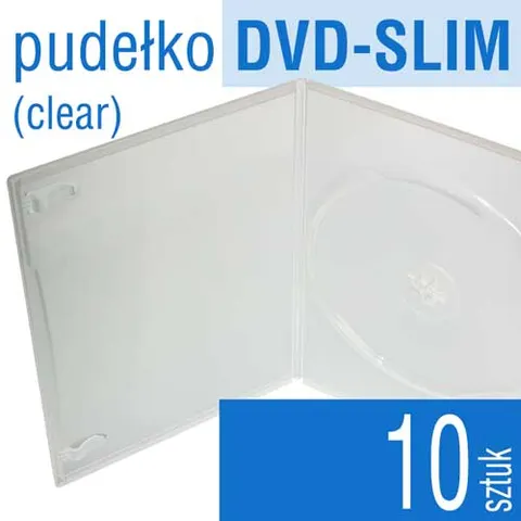 Pudełko DVD-SLIM clear - pakiet 10 szt.