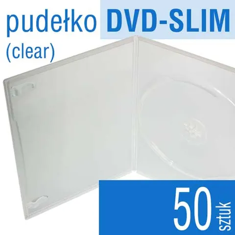 Pudełko DVD-SLIM clear - pakiet 50 szt.