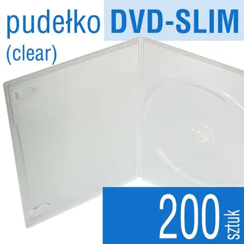 Pudełko DVD-SLIM clear - pakiet 200 szt.