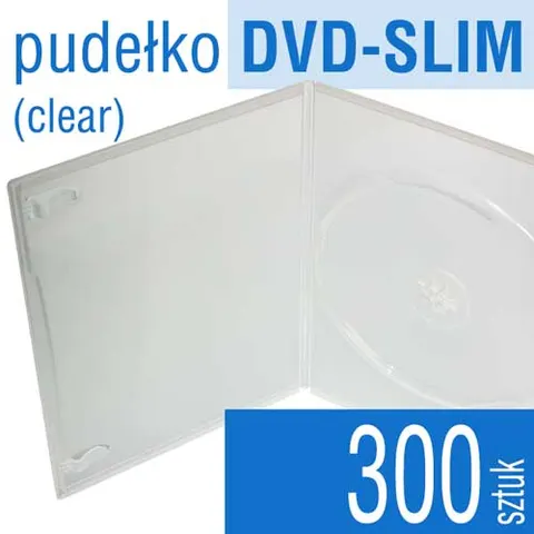Pudełko DVD-SLIM clear - pakiet 300 szt.